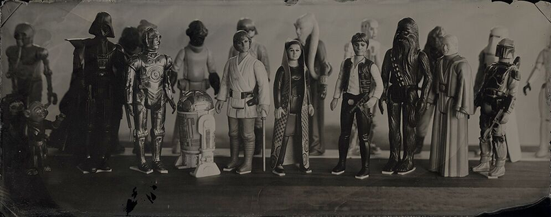 Illustration for article titled These Tintype Photos of Star Wars Toys Will Make You Nostalgic on Multiple Levels